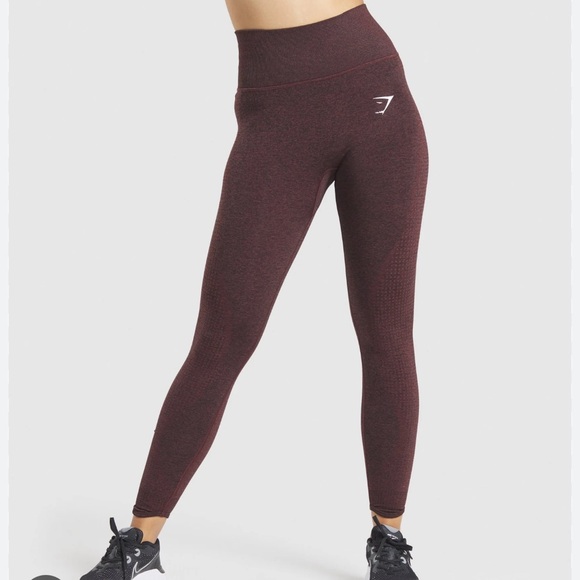 Gymshark Vital Seamless Leggings - Brown Marl size Medium - Picture 1 of 3